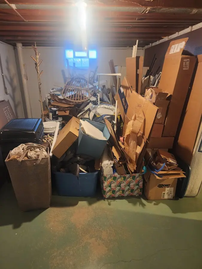 Roll-off dumpster container at job site for Cleanout Dumpster Rental in Summit